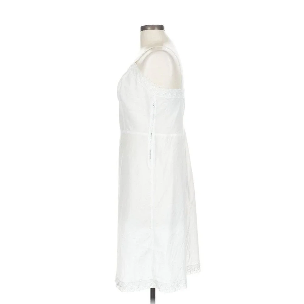 Barbizon Ariel Vtg Ivory Tafredda Full Slip Embroidered Eyelet Trim Sz 16 Sheer‎